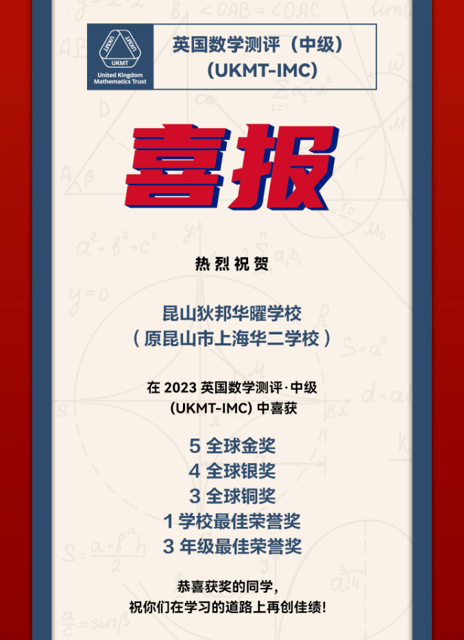 狄邦華曜學者在2023英國數學測評中取得優異成績！