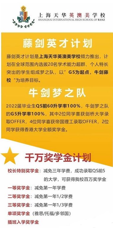 上海英澳美學校牛劍夢之隊招生有什么要求？